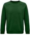 03567 Space SOL'S Unisex Space Organic Raglan Sweatshirt Bottle Green colour image